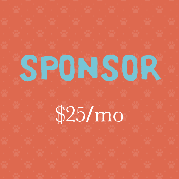 $25 - Partial Monthly Sponsorship for Individual Dog